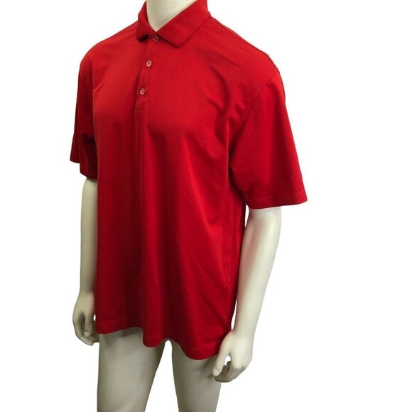 NIKE MENS  GOLF NIKE FIT DRY RED POLO SHIRT SZ LG - Picture 2 of 6